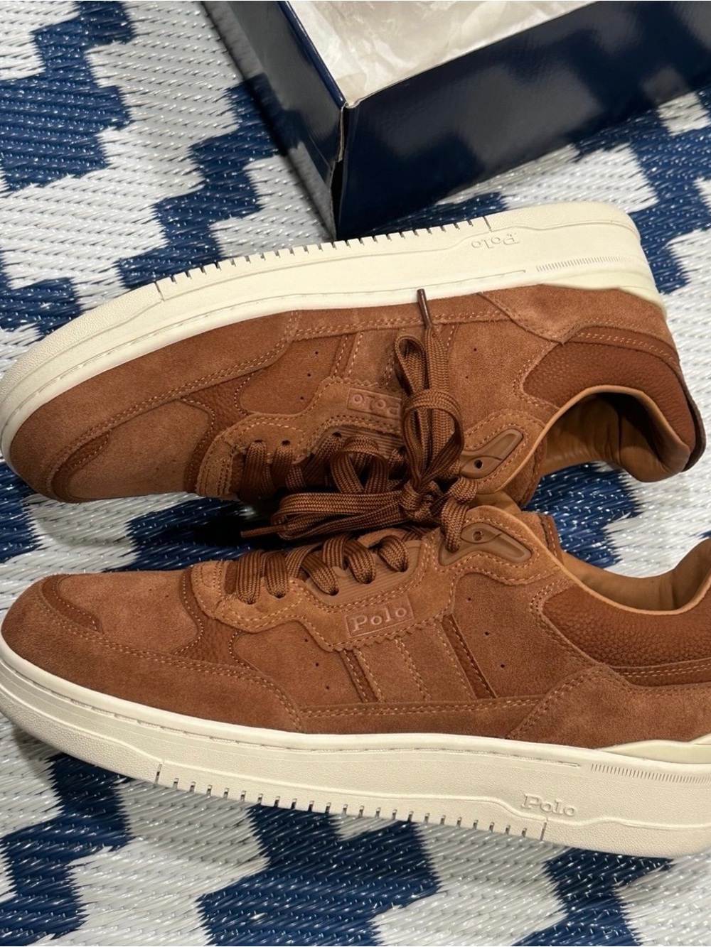 Polo Ralph Lauren Masters Sport Suede Designer Shoes Men’s Size 11 New - Picture 7 of 7